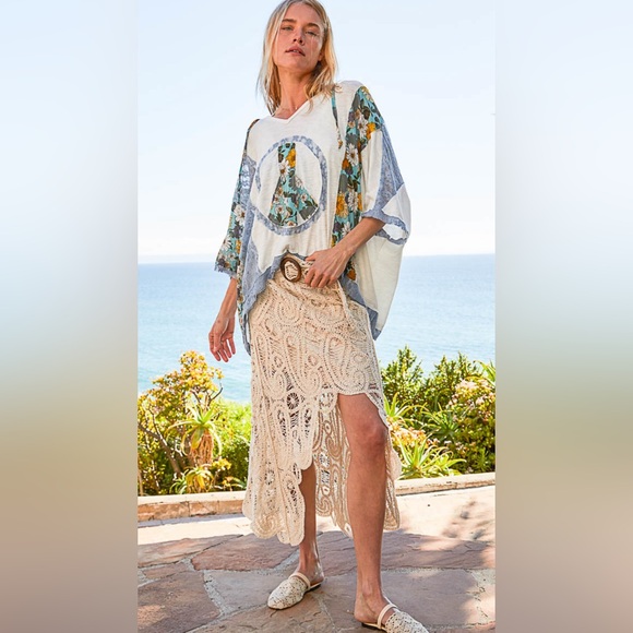 #056 POL oversized lace hoody top - Picture 4 of 8